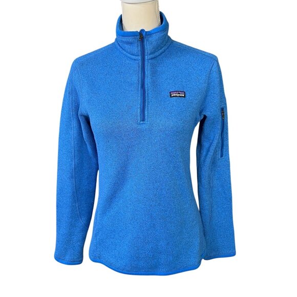Patagonia Women's Better Sweater Quarter Zip Pullover Oasis Blue Size S - Picture 1 of 8